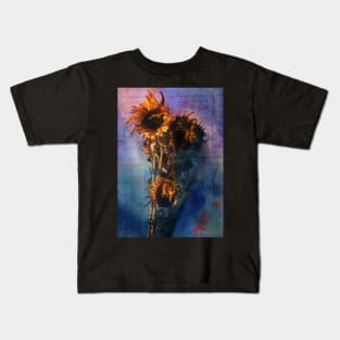 Sunflowers Mixed Media 02 Kids T-Shirt